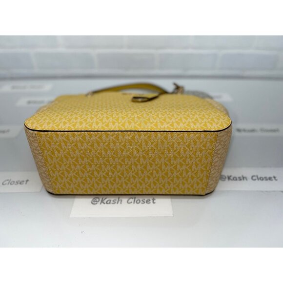 Michael Kors shoulder tote bag xchain large jet set MK signature daffodil Multi - Picture 6 of 12